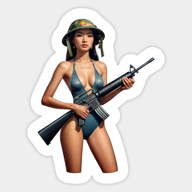 Pinup Girl Sticker by Rawlifegraphic